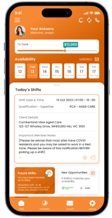 screenshot of ankoora app