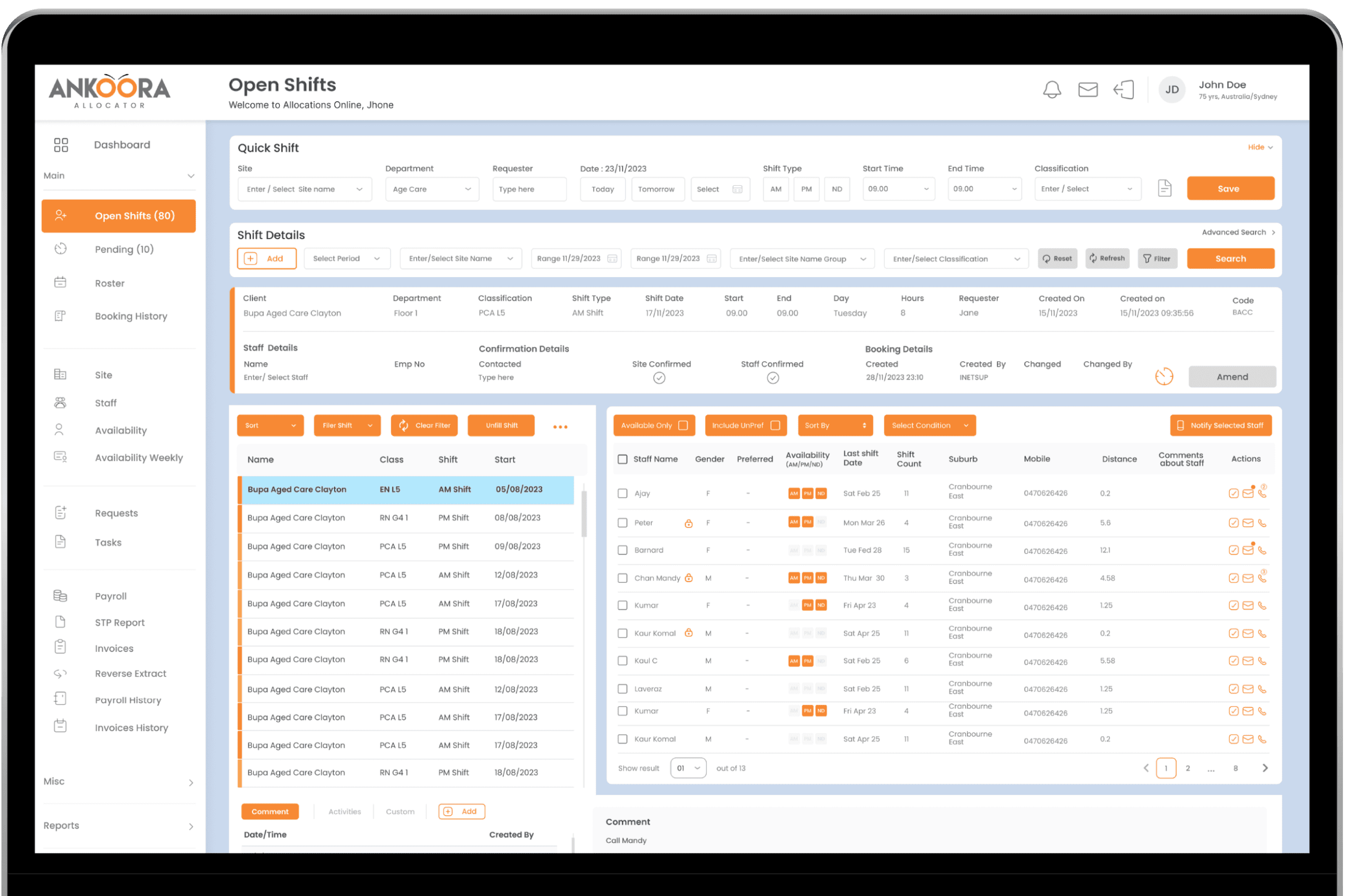 binkunda user interface